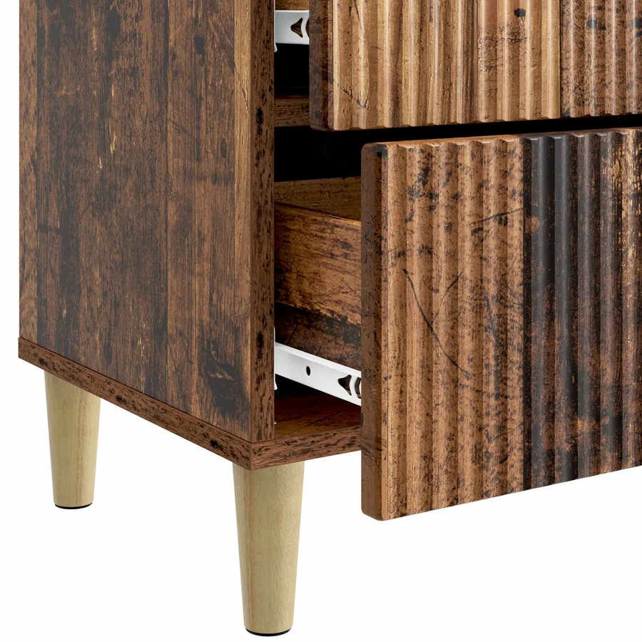 Cabinet de chevet avec tiroir Bois ancien 43 x 34,5 x 48 cm - 9