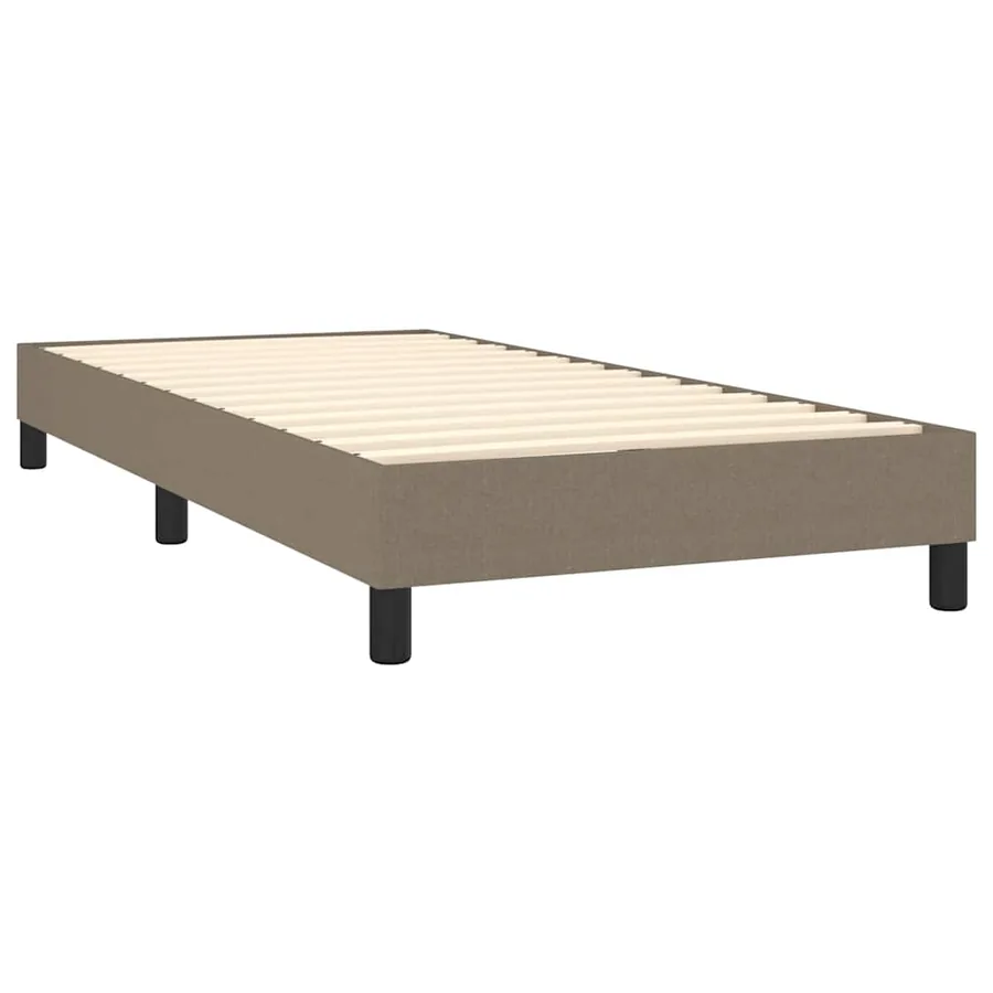 Sommier à lattes de lit avec matelas Taupe 90x190 cm Tissu - 4