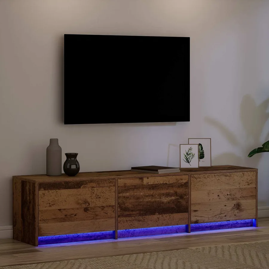 Meuble TV Bois ancien 165 x 34 x 40 cm Bois d'ingénierie - 5