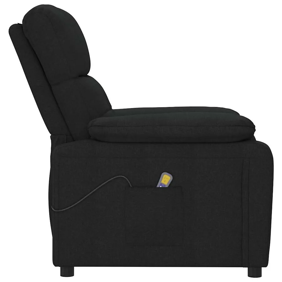 Fauteuil de massage Noir Tissu - 4