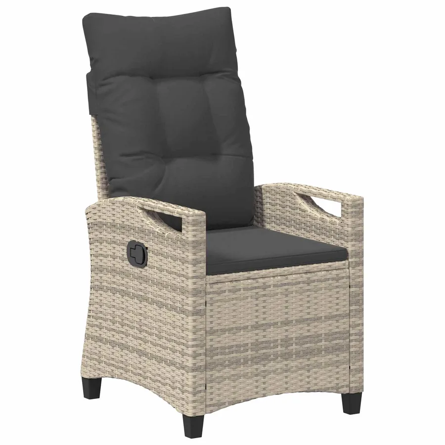 Chaise de jardin 2 pcs Gris clair et gris foncé - 4