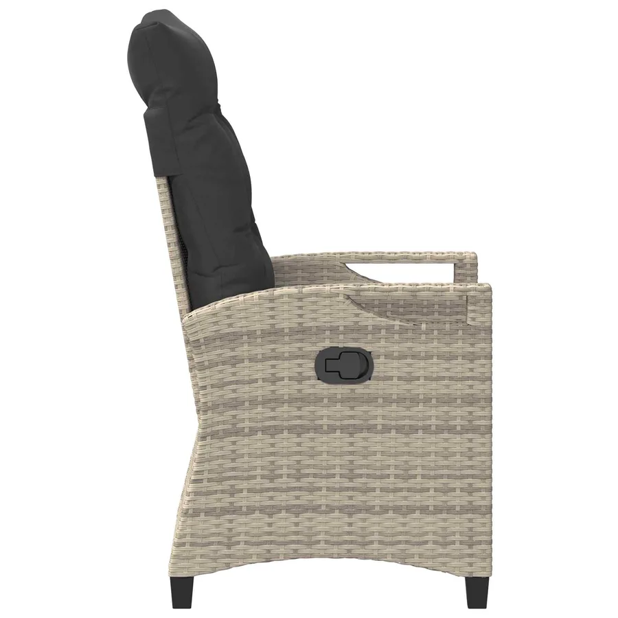 Chaise de jardin 2 pcs Gris clair et gris foncé - 6