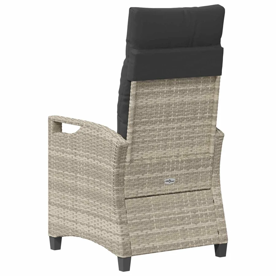 Chaise de jardin 2 pcs Gris clair et gris foncé - 7