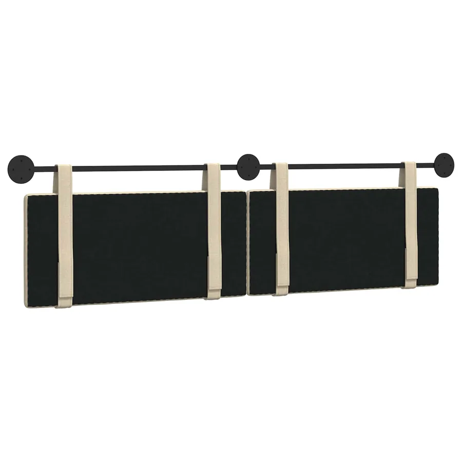 Tête de lit suspendue Crème Tissu - 7
