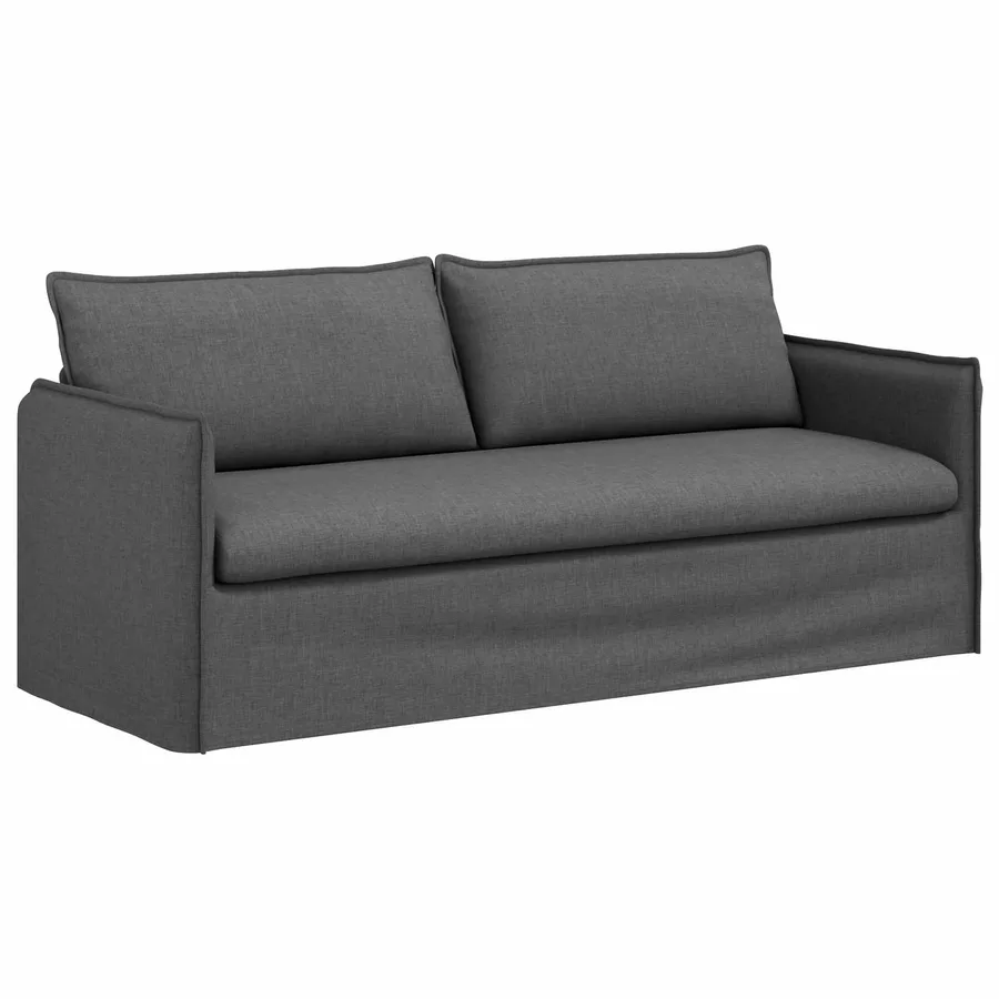 Ensemble de Canapés 2 pcs Gris foncé 196 x 82 x 85 cm Tissu - 5