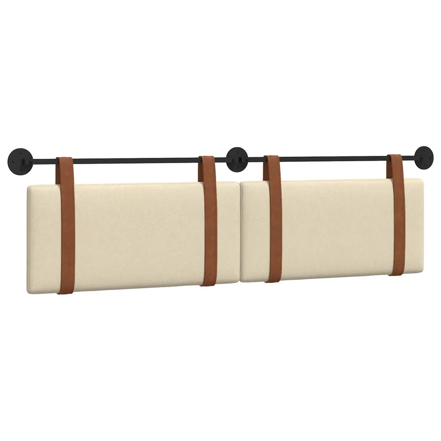 Tête de lit suspendue Uni Crème 190 x 55 x 5 cm PU antique - 2