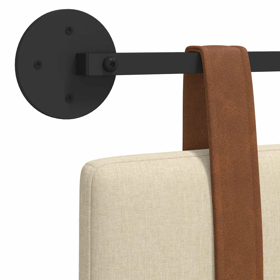 Tête de lit suspendue Uni Crème 190 x 55 x 5 cm PU antique - 9