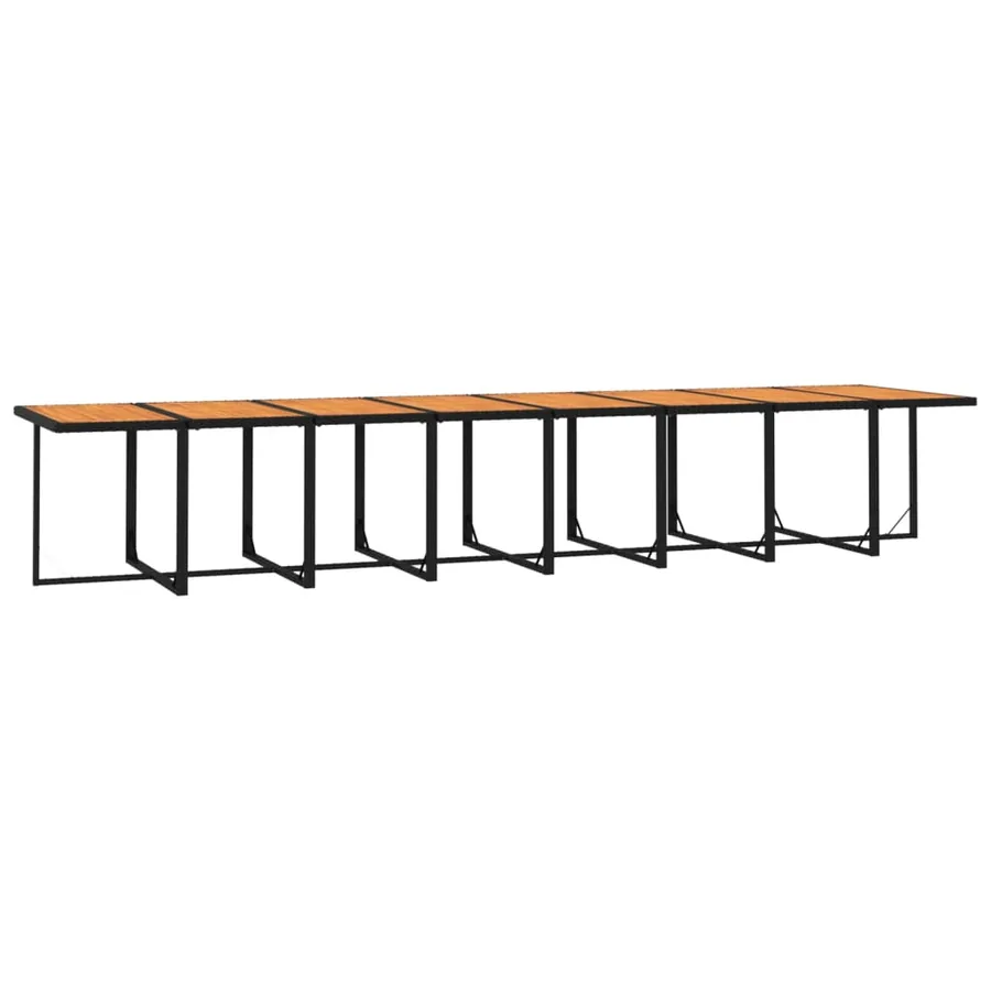 Ensemble à manger de jardin 17 pcs coussins noir résine tressée - 7