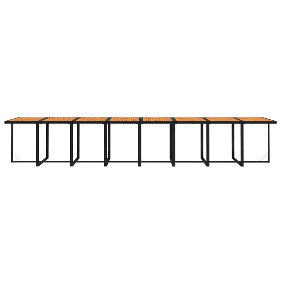 Ensemble à manger de jardin 17 pcs coussins noir résine tressée - 8