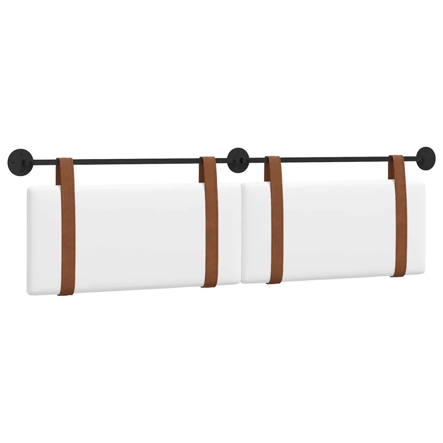 Tête de lit suspendue Uni Blanc 190 x 55 x 5 cm PU antique - 2