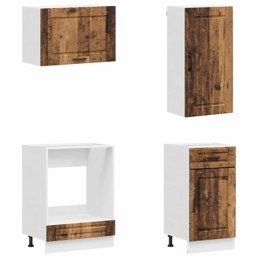 Unité de cuisine PORTO 8 pcs Bois ancien Bois d'ingénierie - 4