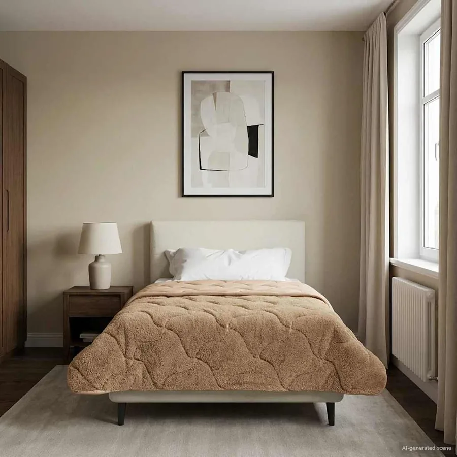 Duvet complet toute l'année Matelassé Taupe 140 x 220 cm
