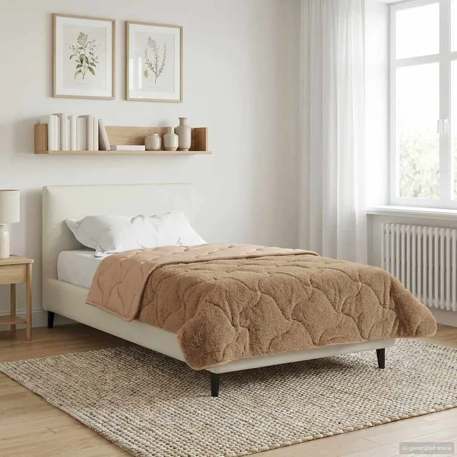 Duvet complet toute l'année Matelassé Taupe 140 x 220 cm - 4