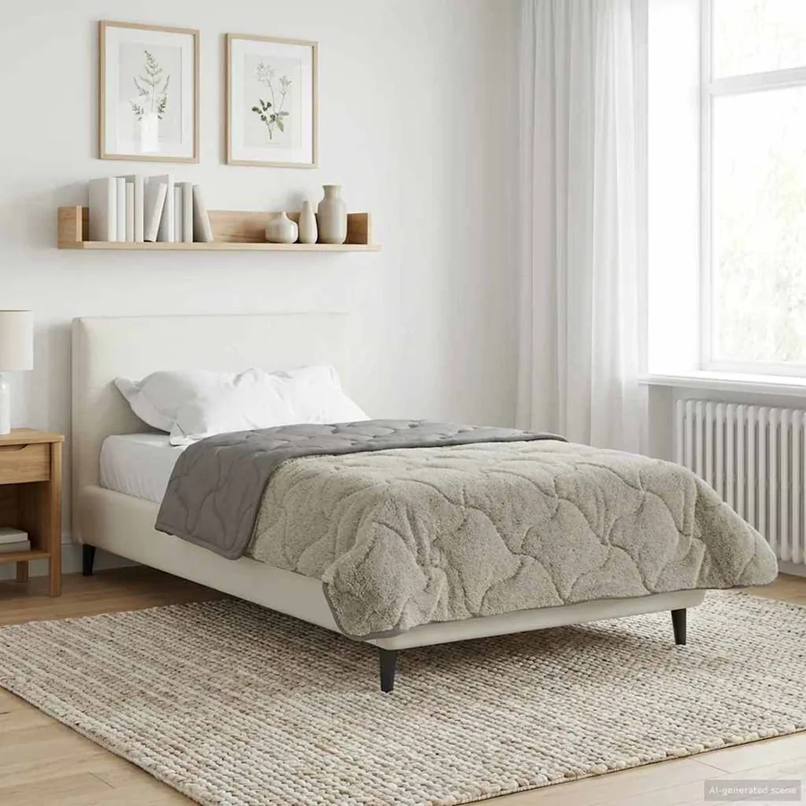 Duvet complet toute l'année Matelassé Gris clair 155 x 220 cm