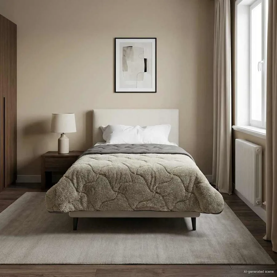 Duvet complet toute l'année Matelassé Gris clair 155 x 220 cm - 5