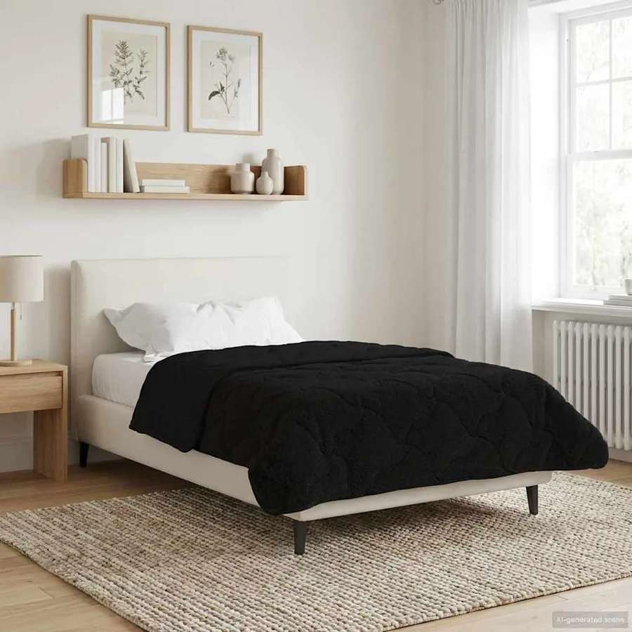 Duvet d'été simple Matelassé Noir 140 x 220 cm - 4
