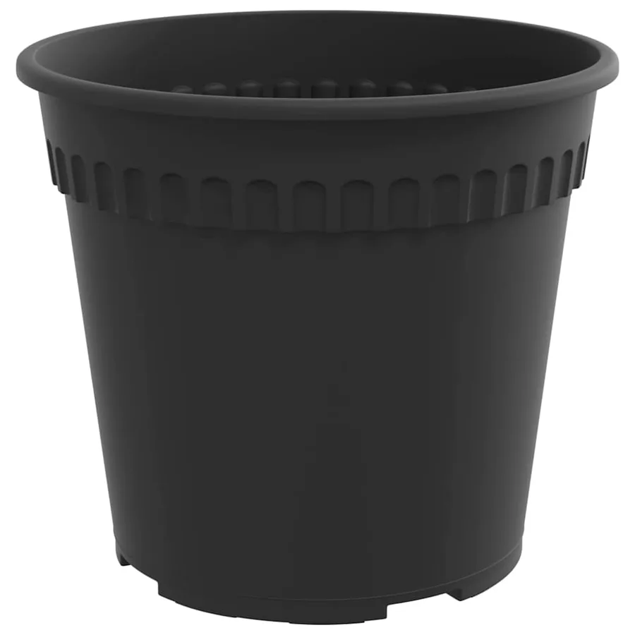Pot à fleurs rond 6 pcs Noir Ø 17 x 14 cm Plastique - 5