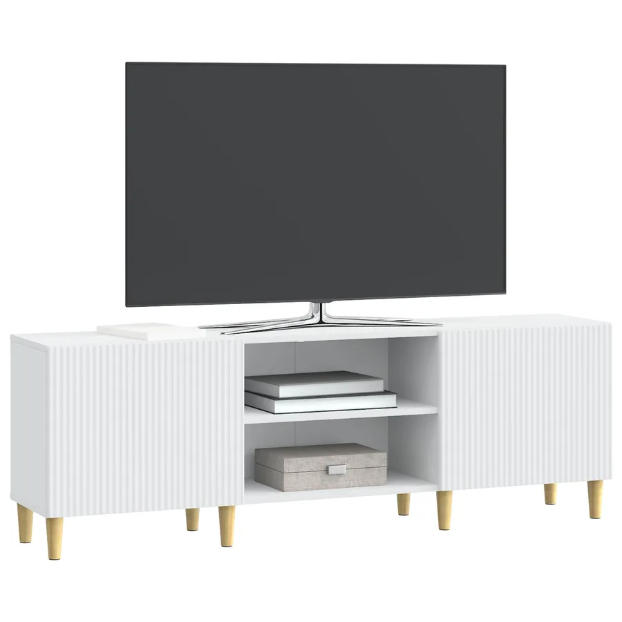 Meuble TV Blanc 150 x 31 x 50 cm Bois d'ingénierie - 3
