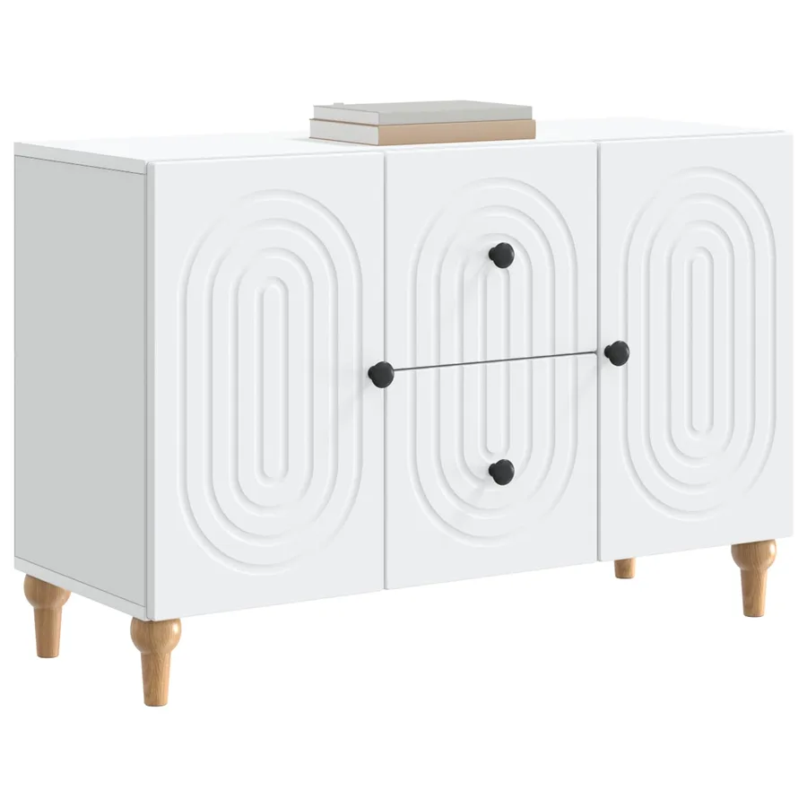 Meuble TV avec tiroir Blanc 89 x 34,5 x 60 cm Bois d'ingénierie - 3