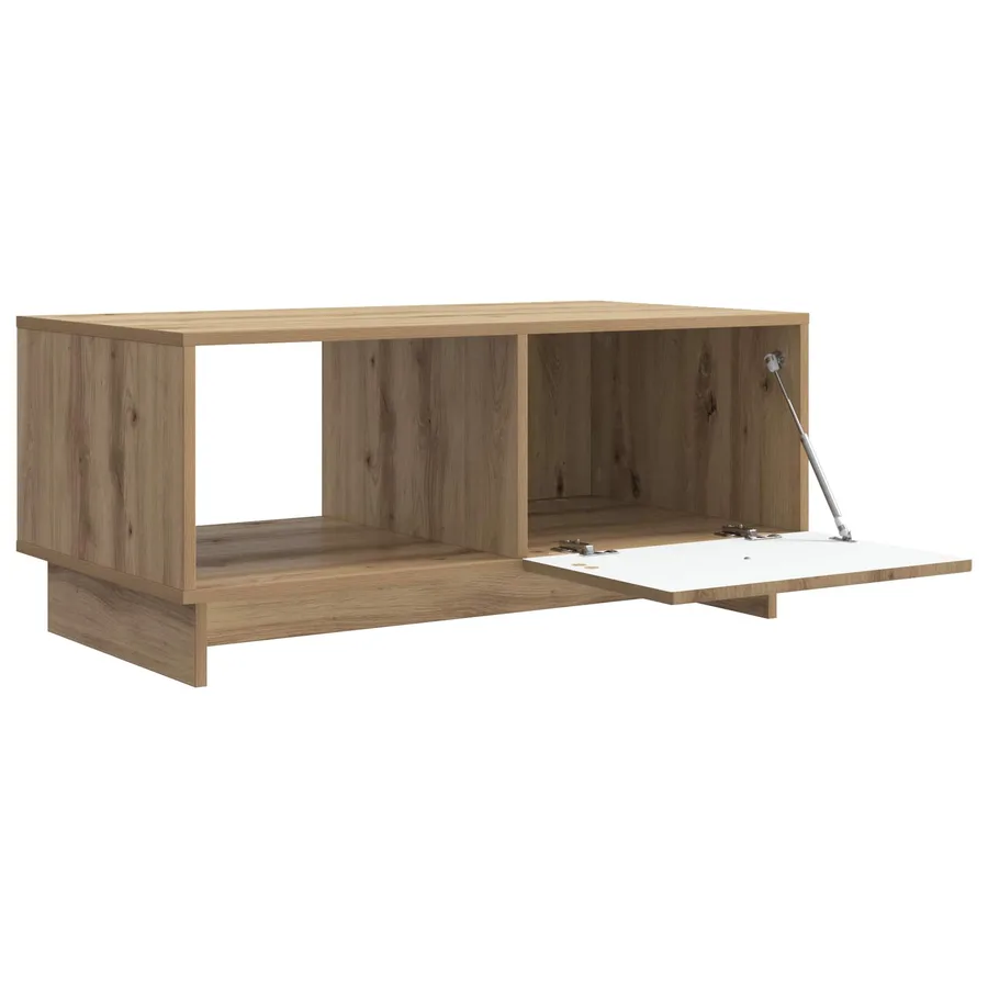 Table basse Chêne artisanal 90 x 50 x 40 cm Bois d'ingénierie - 4