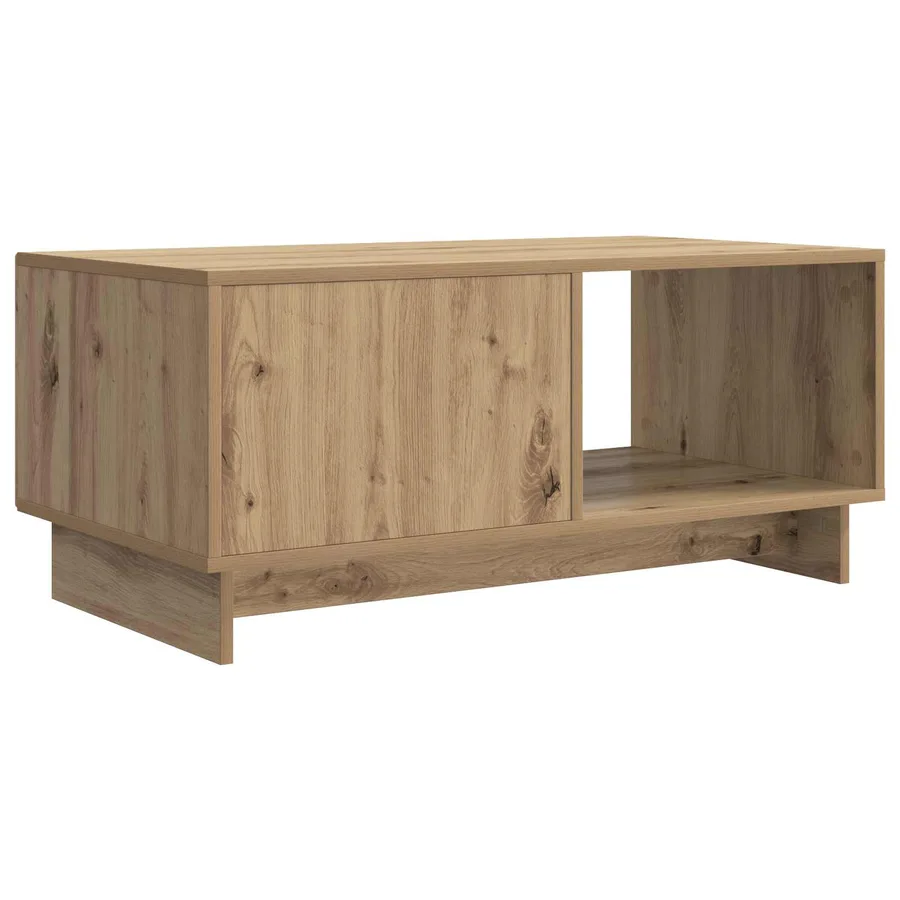 Table basse Chêne artisanal 90 x 50 x 40 cm Bois d'ingénierie - 7