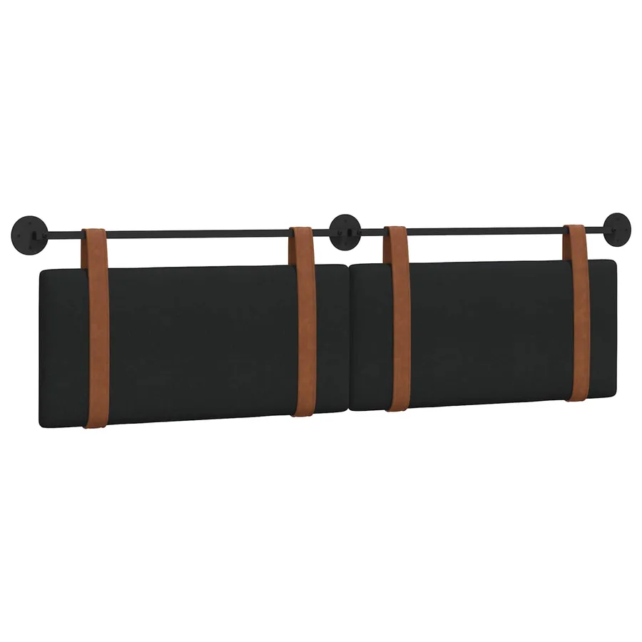 Tête de lit suspendue Uni Noir 190 x 55 x 5 cm PU antique - 2