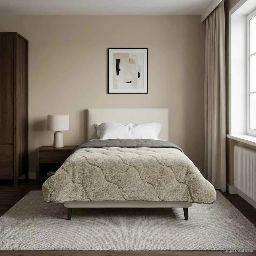 Duvet complet toute l'année Matelassé Gris clair 135 x 200 cm - 4