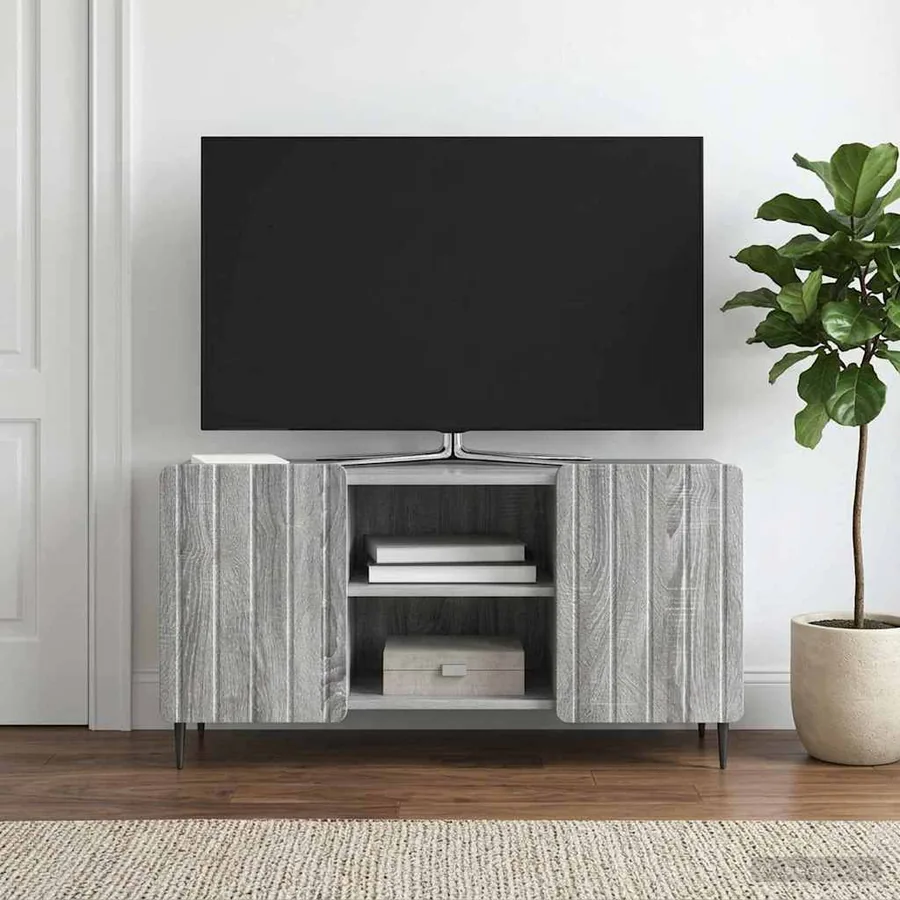 Meuble TV Sonoma gris 102 x 34,5 x 52 cm Bois d'ingénierie