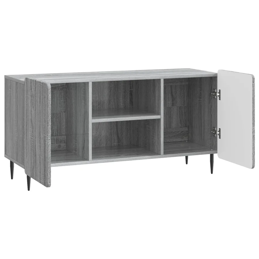 Meuble TV Sonoma gris 102 x 34,5 x 52 cm Bois d'ingénierie - 5