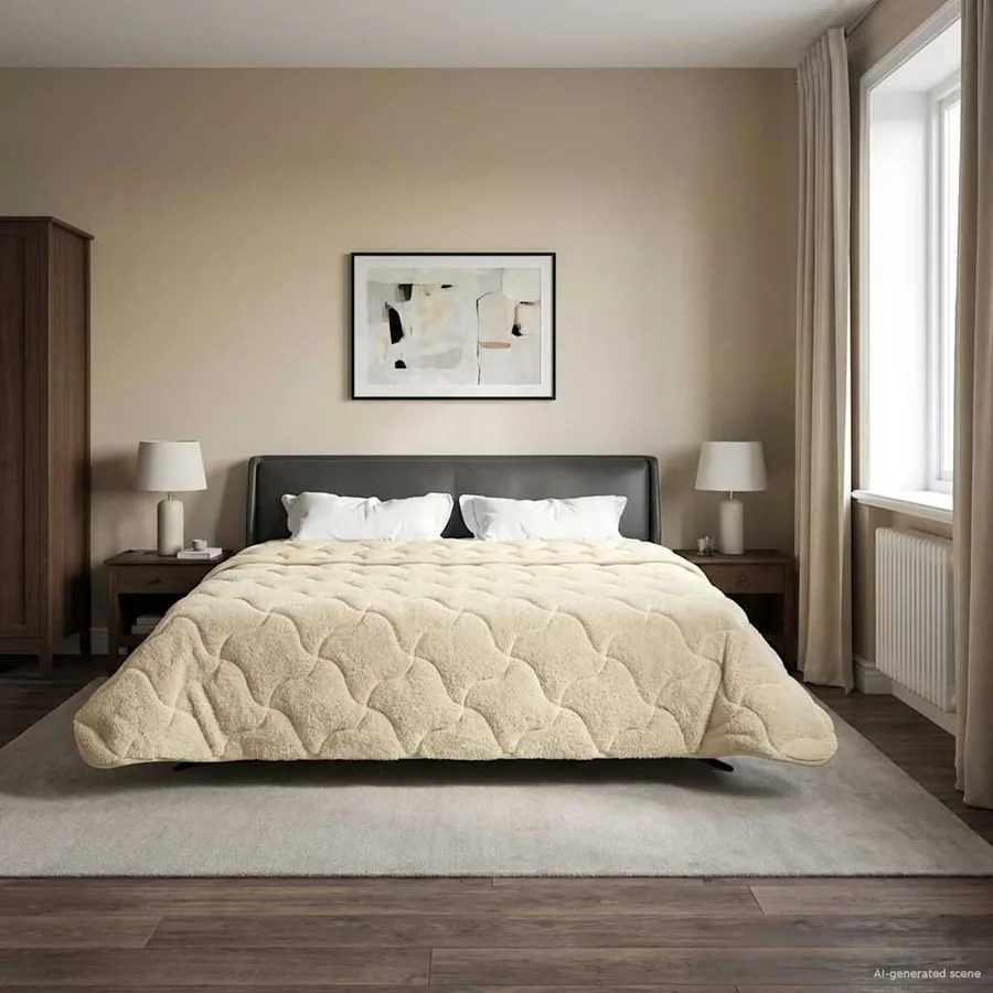 Duvet complet toute l'année Matelassé Crème 200 x 220 cm