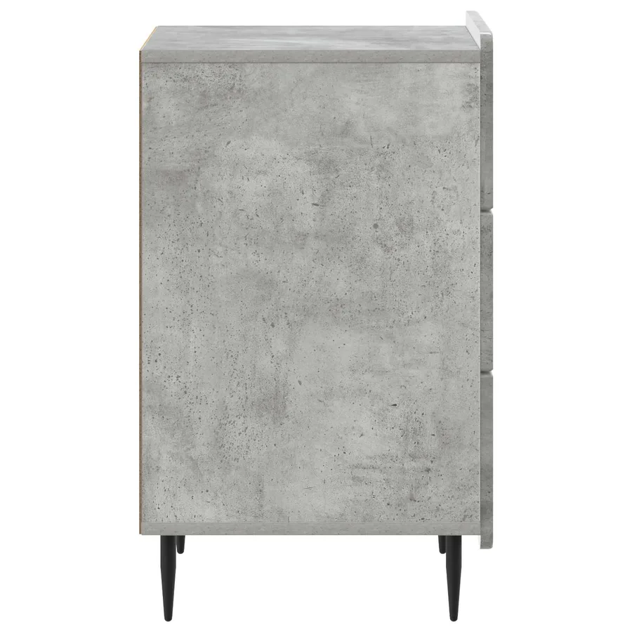 Cabinet de chevet Gris béton 43 x 41 x 68 cm Bois d'ingénierie - 6