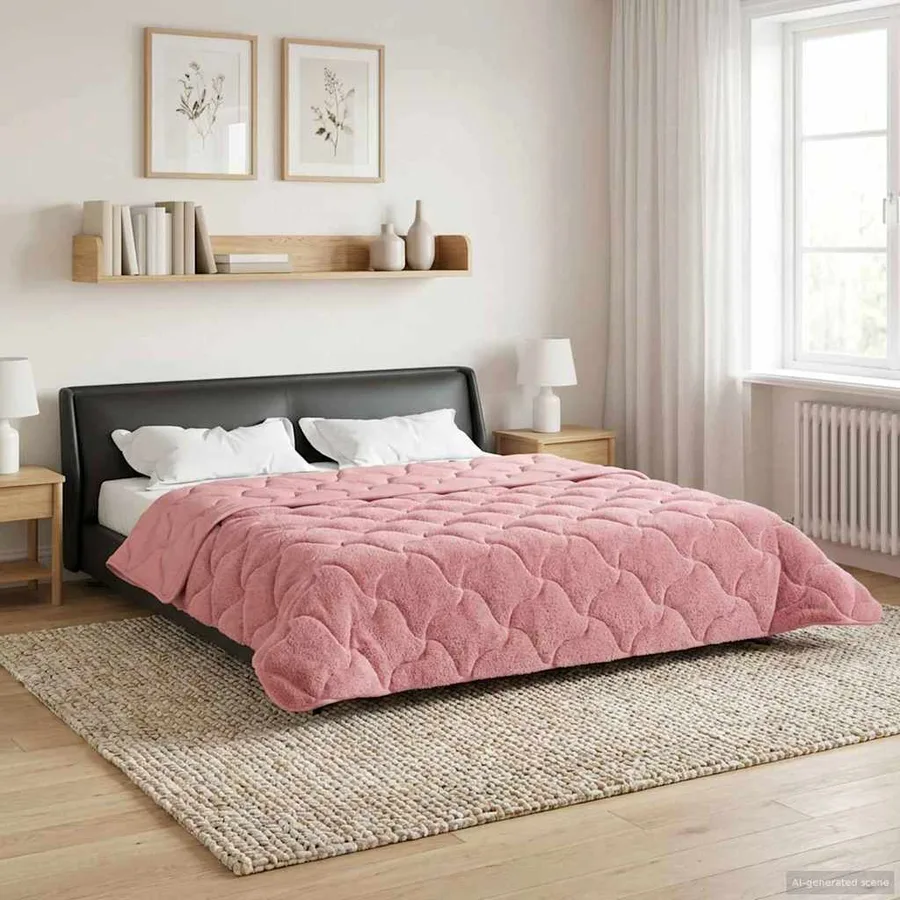 Duvet complet toute l'année Matelassé Rose 200 x 240 cm - 4