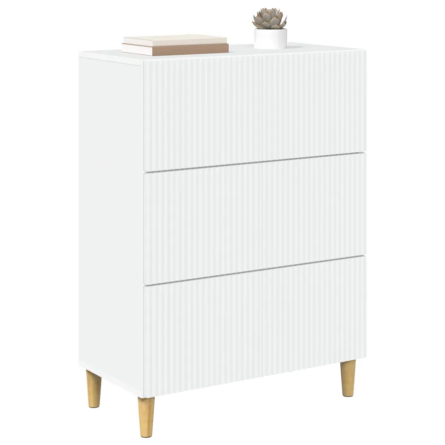 Armoire à tiroirs Blanc 66 x 34,5 x 90 cm Bois d'ingénierie - 3