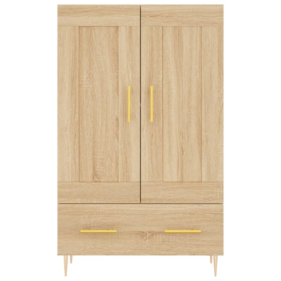 Buffet haut chêne sonoma 69,5x31x115 cm bois d'ingénierie - 5