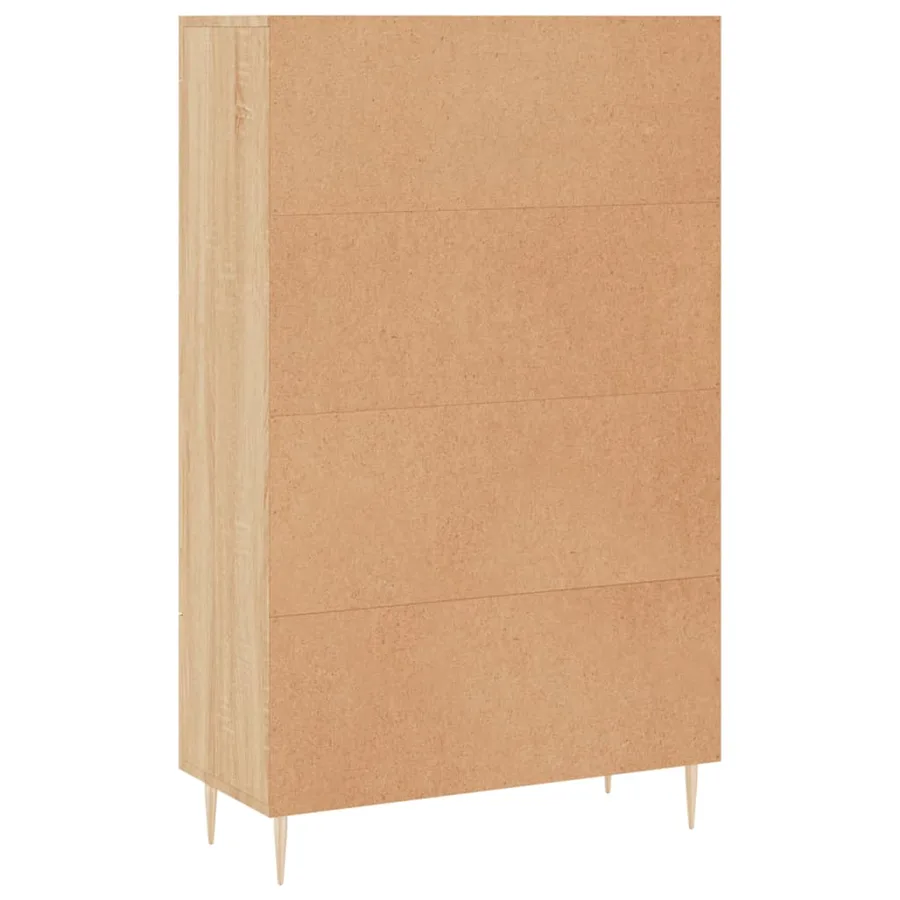 Buffet haut chêne sonoma 69,5x31x115 cm bois d'ingénierie - 8