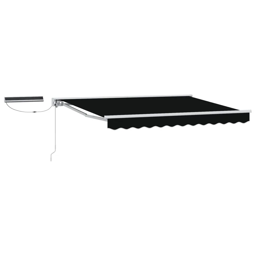Auvent rétractable électrique Noir et Blanc 3 x 2,5 m - 2