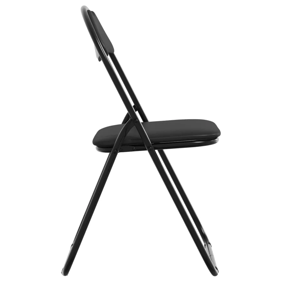 Chaise pliante 2 pcs Noir 48 x 43,5 x 81 cm Simili cuir - 6