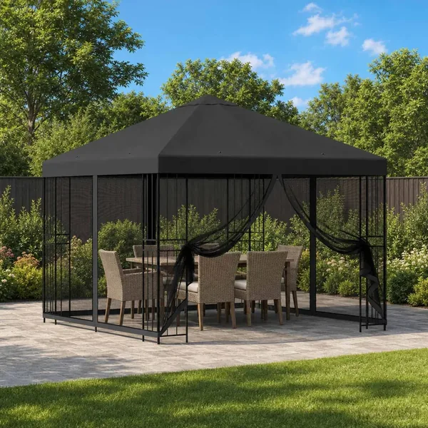 Abri de jardin avec parois 3 x 3 m Anthracite