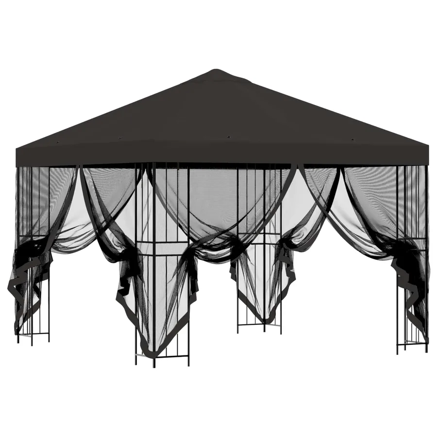 Abri de jardin avec parois 3 x 3 m Anthracite - 4