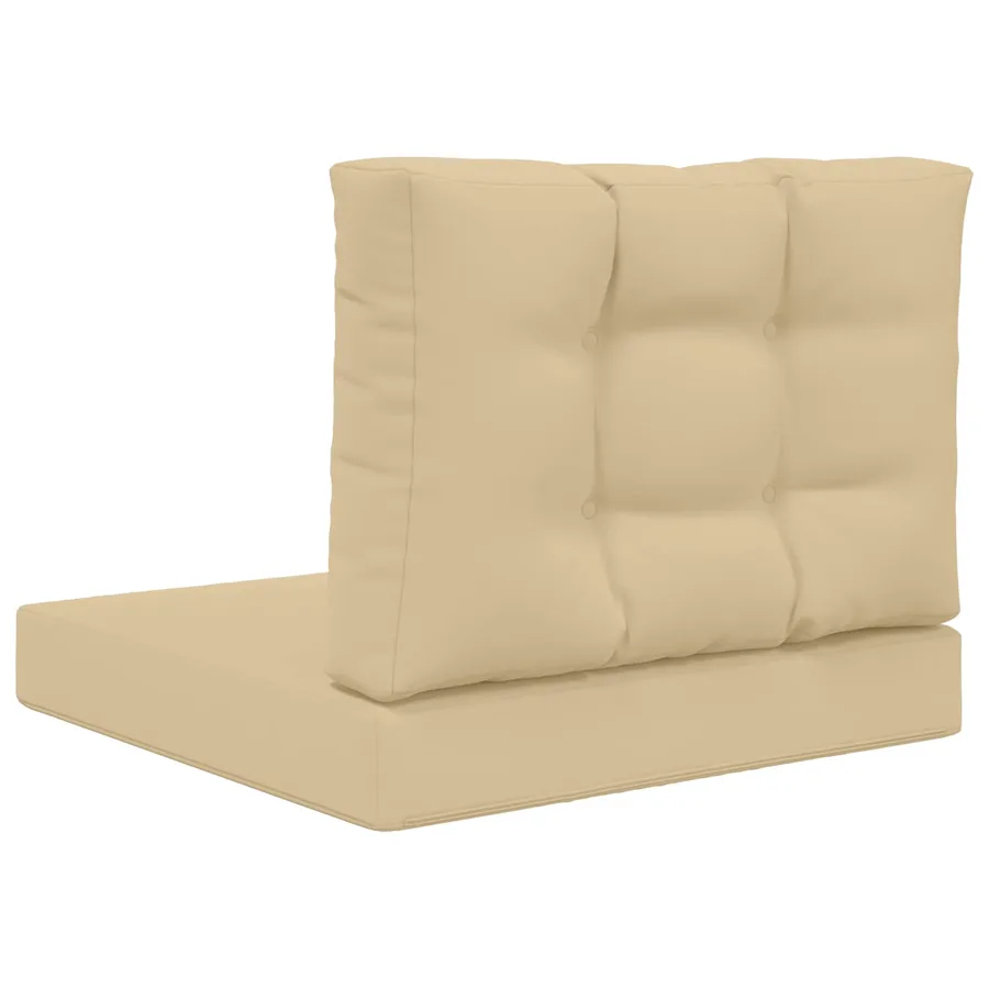 Coussin de canapé d'extérieur 2 pcs Beige Polyester - 7