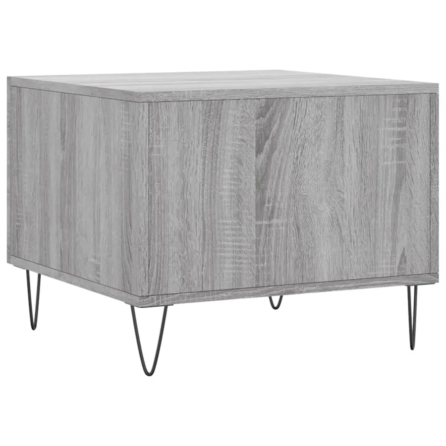 Table basse Sonoma gris 50x50x40 cm Bois d'ingénierie - 8