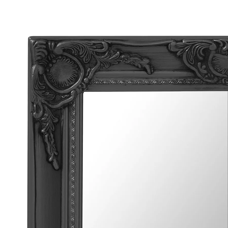 Miroir mural style baroque 60x60 cm noir - 4