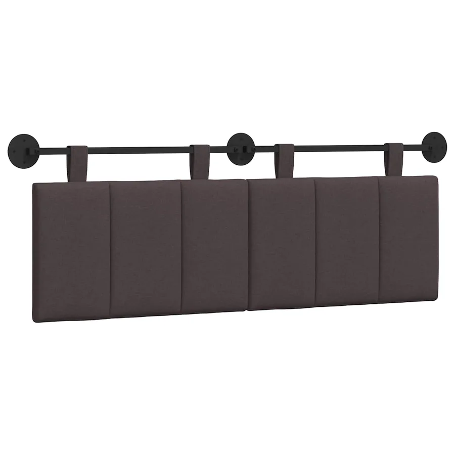 Tête de lit suspendue Marron foncé Tissu - 2