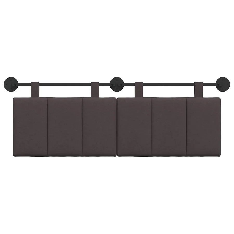 Tête de lit suspendue Marron foncé Tissu - 5