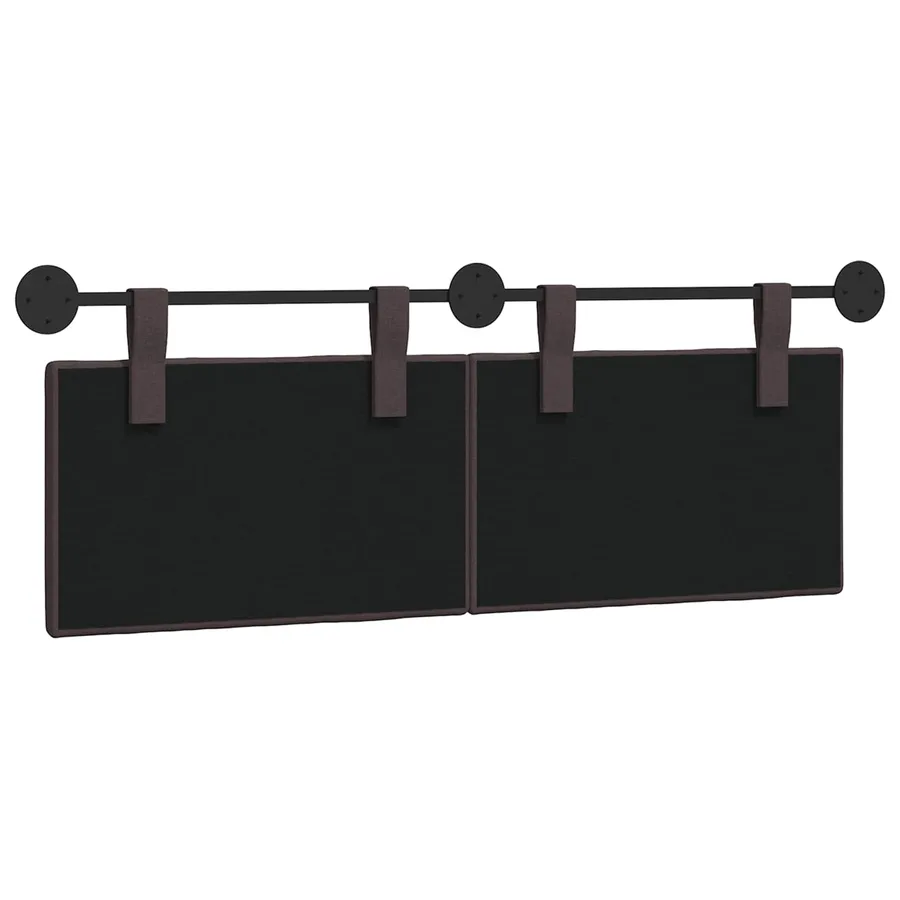 Tête de lit suspendue Marron foncé Tissu - 7
