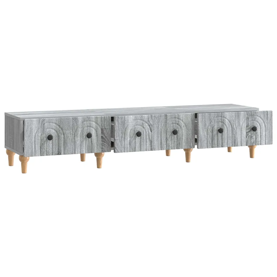 Meuble TV Sonoma gris 147 x 34,5 x 30 cm Bois d'ingénierie - 5