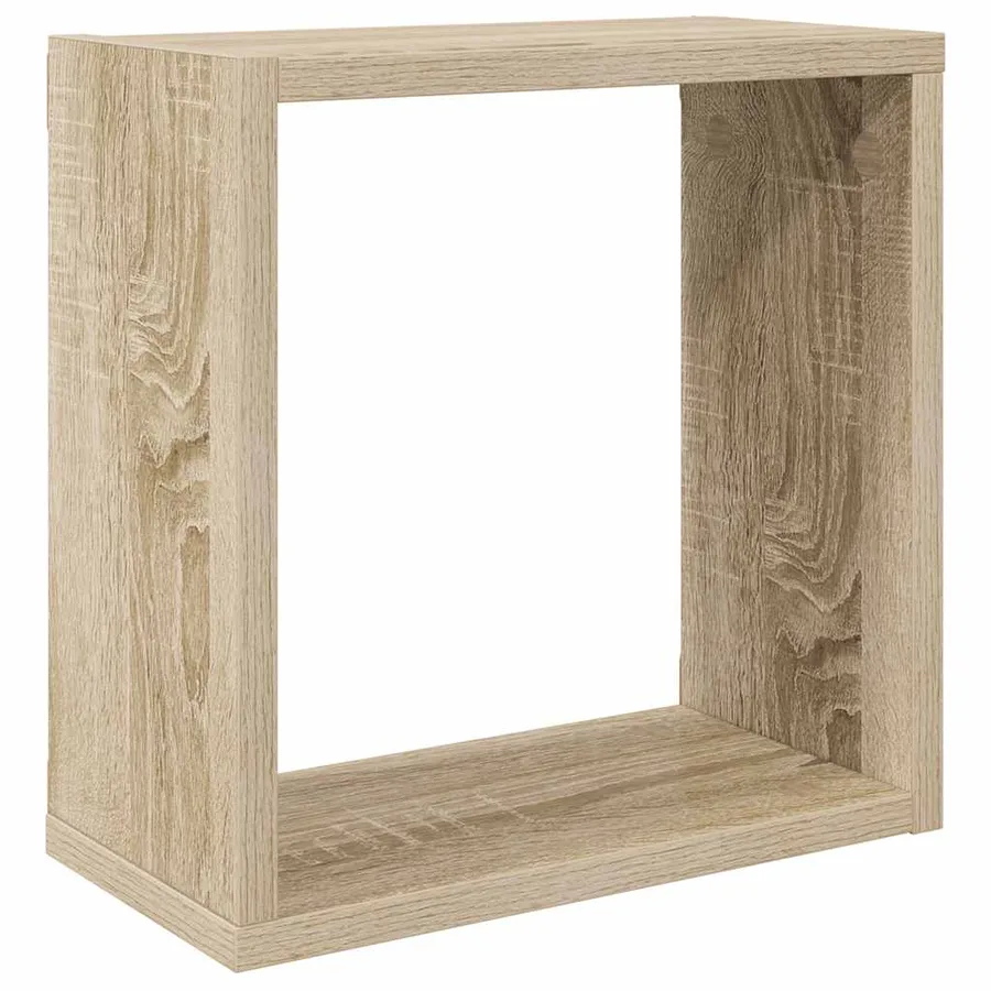 Étagères cube murales 2 pcs chêne sonoma 30x15x30 cm - 5