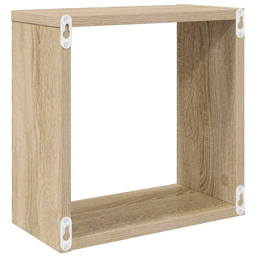 Étagères cube murales 2 pcs chêne sonoma 30x15x30 cm - 8