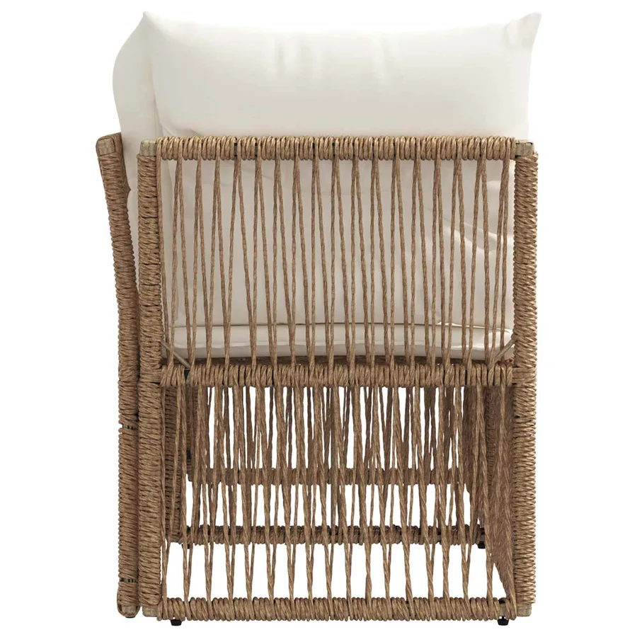 Canapé de jardin 2-Nombre de places Beige polyrotin - 5