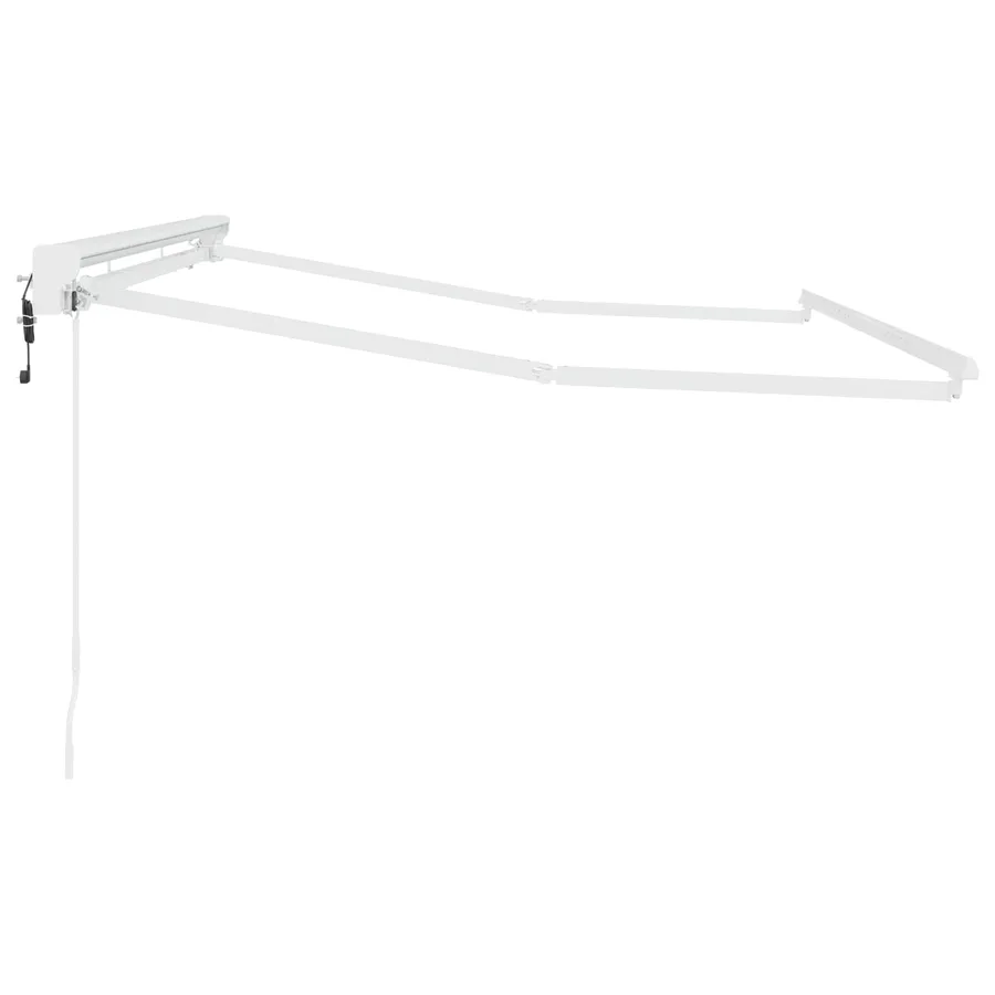 Cadre de store rétractable électrique Blanc 3 x 2,5 m Acier - 4